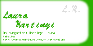 laura martinyi business card